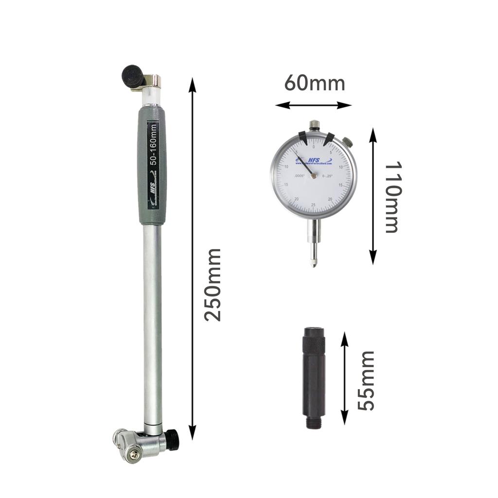 Dial Bore Dial Inner Diameter Cylinder Engine Cylinder Internal Diameter Measuring Instrument HFS(R) Gauge, Gauge, Gauge, 50-160mm, Tool,