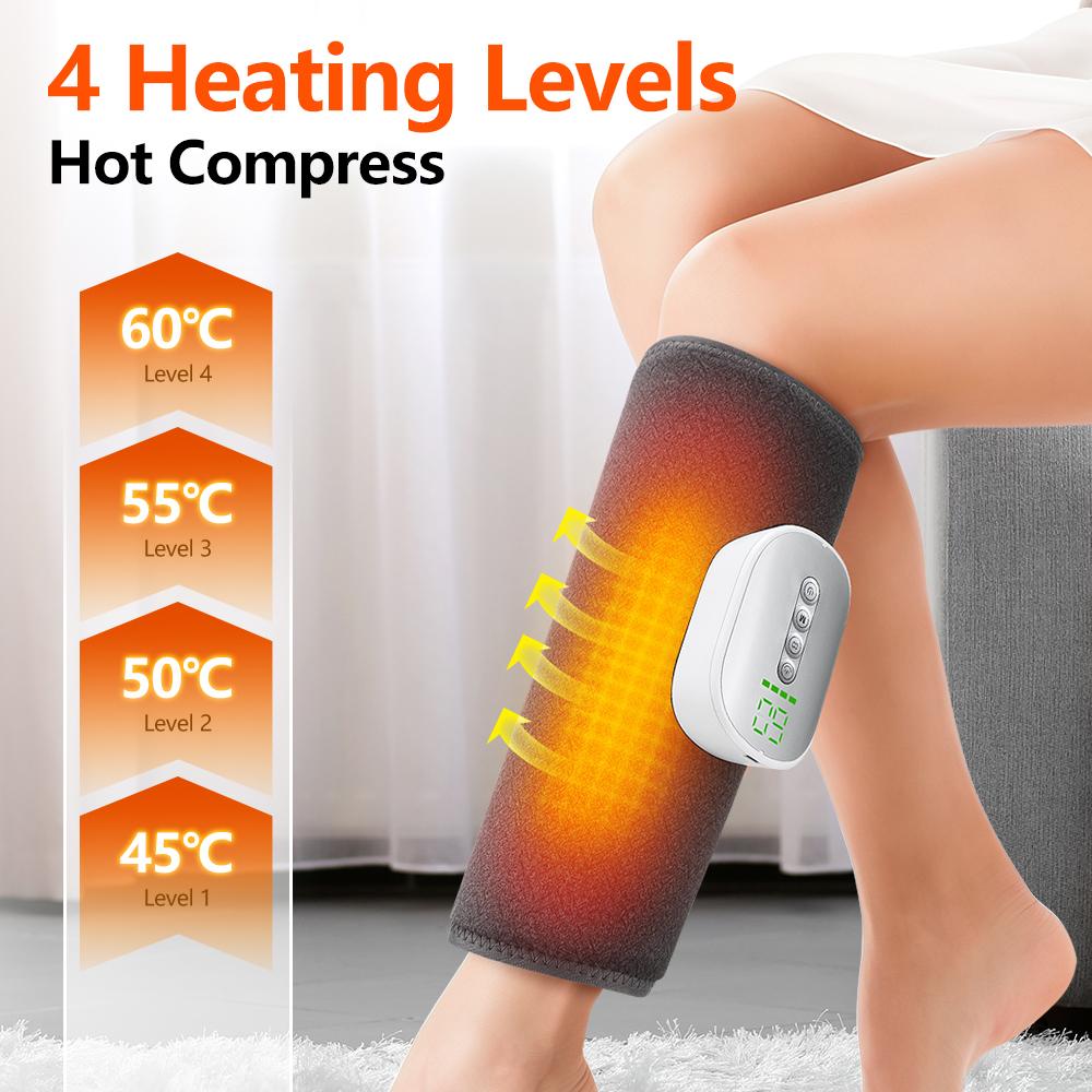 Durable And Safe Electric 360° Air Pressure Calf Massager Wireless Heating Leg Massage Airbag Knead Wrap Muscle Relax Calf Foot Blood Circulation