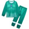 19781 Kids Girls Princess Printed Long Sleeves Round Neck T-shirt Top Trousers Sets