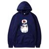 Autumn Winter Solid Color Anime Cat Classic Hoodie Men's Daily Casual Harajuku Hoodie Street Wear Warm Hoodie