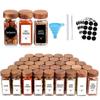 120ml Bamboo Lid Square Spice Jar for Cumin, Chili Powder, Pepper & Salt