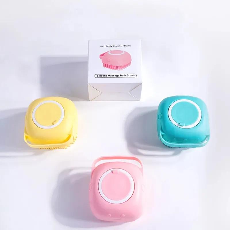 Bathroom Puppy Dog Cat Bath Massage Gloves Brush Soft Safety Silicone Pet Accessories for Dogs Cats Dog Comb Tools
