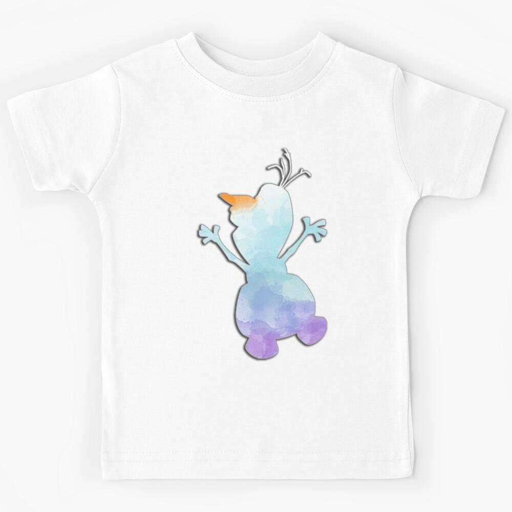 Blue and purple watercolor snowman Kids T-Shirt 140
