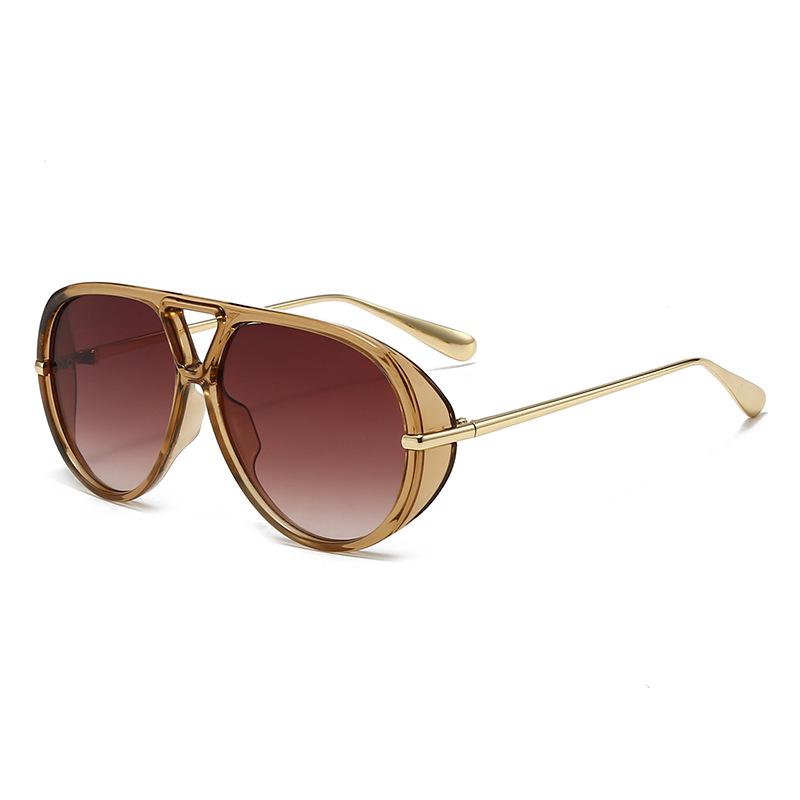 New Pilot Aviator Metal Frame UV Protection Retro Sunglasses with Double Bridge