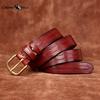 Retro Korean Style Fashion Trend All-match Copper Buckle Belt Women's Genuine Leather First Layer Cowhide Belt