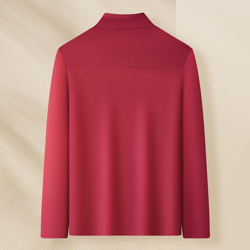 MONTAGUT Men's Cashmere Blend Semi-High Collar Polo Shirt
