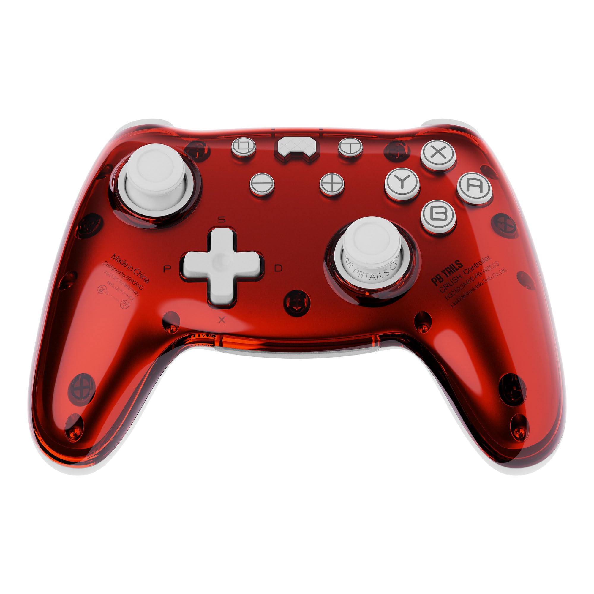 

PB TAILS CRUSH Wireless Gamepad Controller with Bluetooth Hall Effect Joystick and Triggers (Ruby) (PB-WBC03-RB-EC)