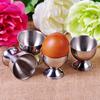 Support de coquetiers en acier inoxydable, 4 pièces, support souple pour tasses de table bouillies, ensemble d'outils de cuisine, porte-œufs rond en argent