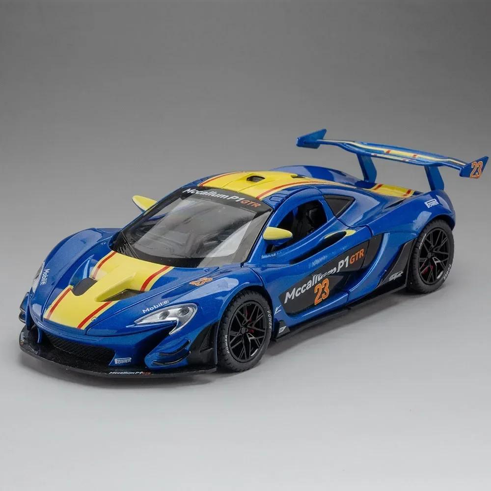 1:22 Scale P1 GTR Z4 Toy Car Model Metal Diecast Sound Light Pull Back Shock Absorption Miniature Supercar Models Kid Gifts