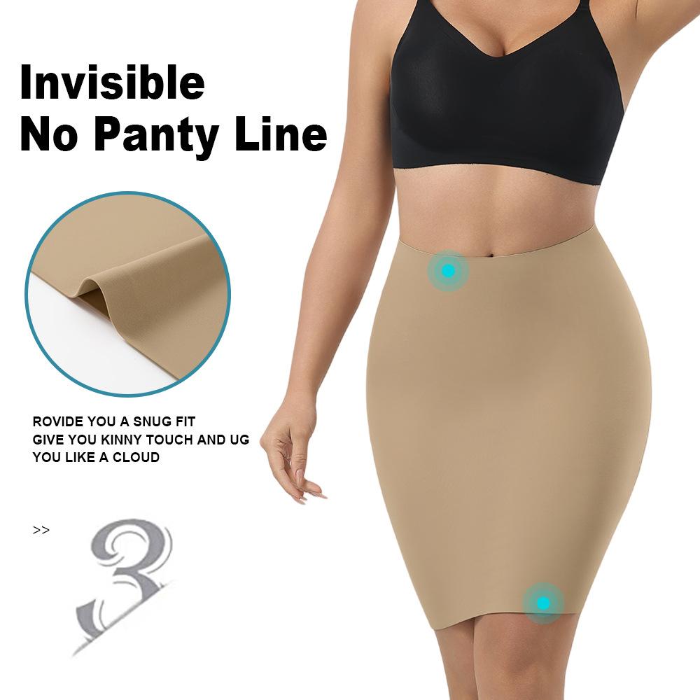 Women's High Waist Shapewear Half Slip, Seamless Tummy Control Butt Lifting Postpartum Slimming Skirt Under Dresses