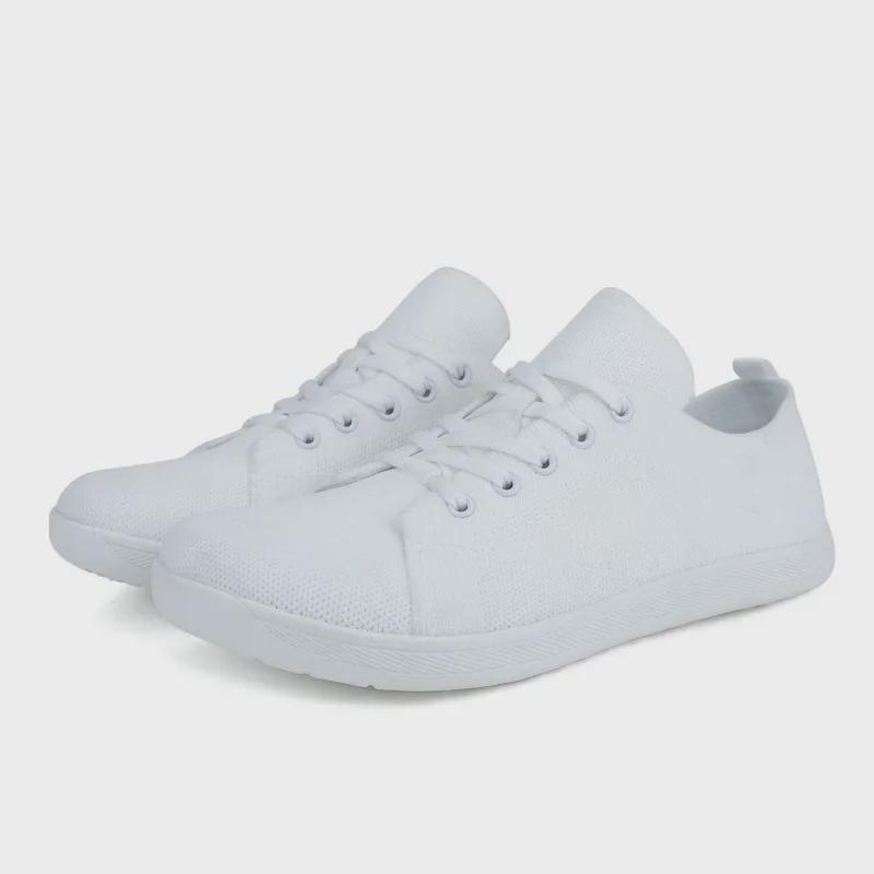 Breathable Wide-Toed Casual Hiking Shoes – Soft-Soled, Flat Design, Flying Woven Style for Couples and Fitness.