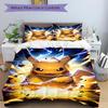3Pcs Pikachu'S Electric Burst Bedding Set Soft Fabric Duvet Cover Pillowcases Home Christmas Xmas Halloween Gift 1 Duvet Cover 2 Pillowcase N1323
