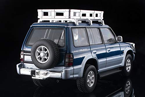 Tomica Limited Vintage Neo 1/64 Scale LV-N206a Mitsubishi Pajero Mid-Roof Wide VR with Optional Parts, 1994 Model, Blue/Silver, Finished
