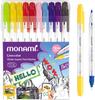 Monami Live Color Pen Set Двойной маркер на водной основе, маркер с двойным наконечником Fine & Bullet для раскрашивания, рисования