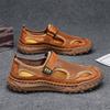 Summer Men Sandals Genuine Leather Mens Casual Shoes Outdoor Men Leather Sandals for Men Beach Shoes Roman Mens Shoes