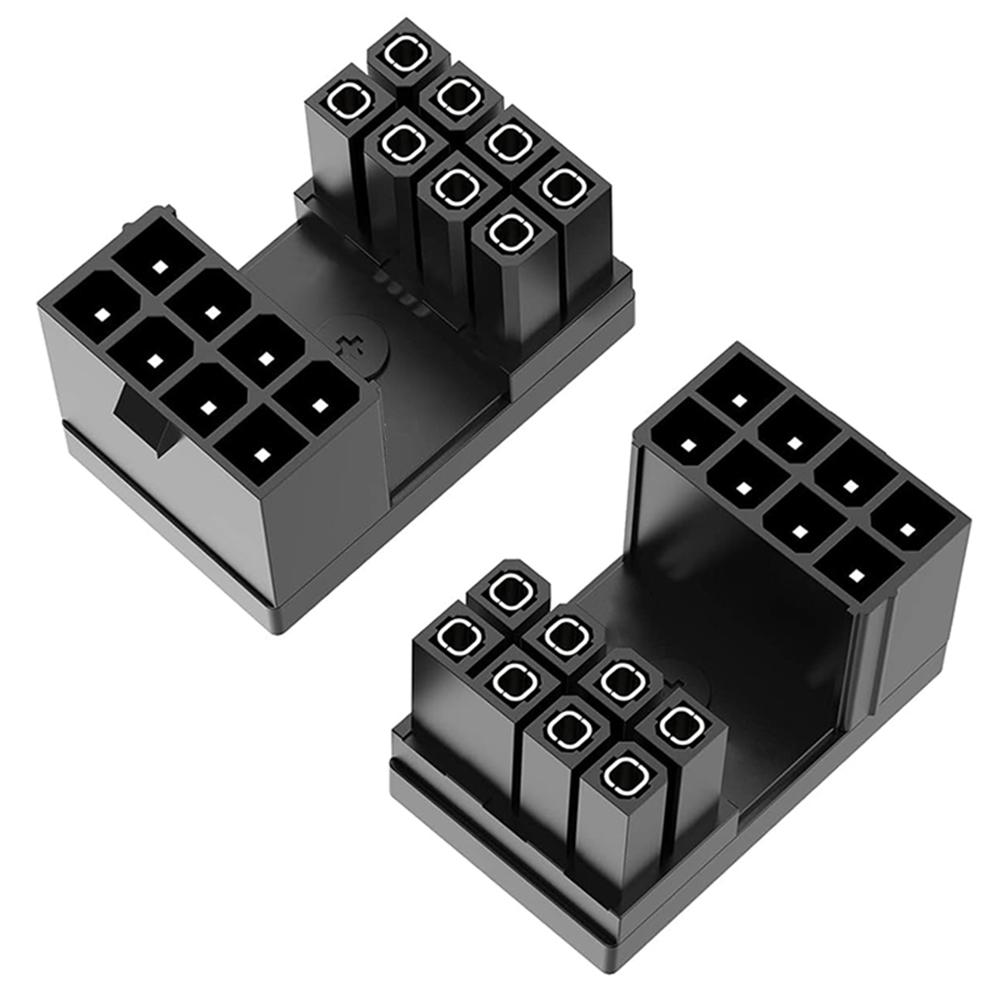ATX 8Pin 180 Degree Angled Connector ATX 180 Degree Angled Power Adapter ATX GPU Adapter for Desktop Video Card
