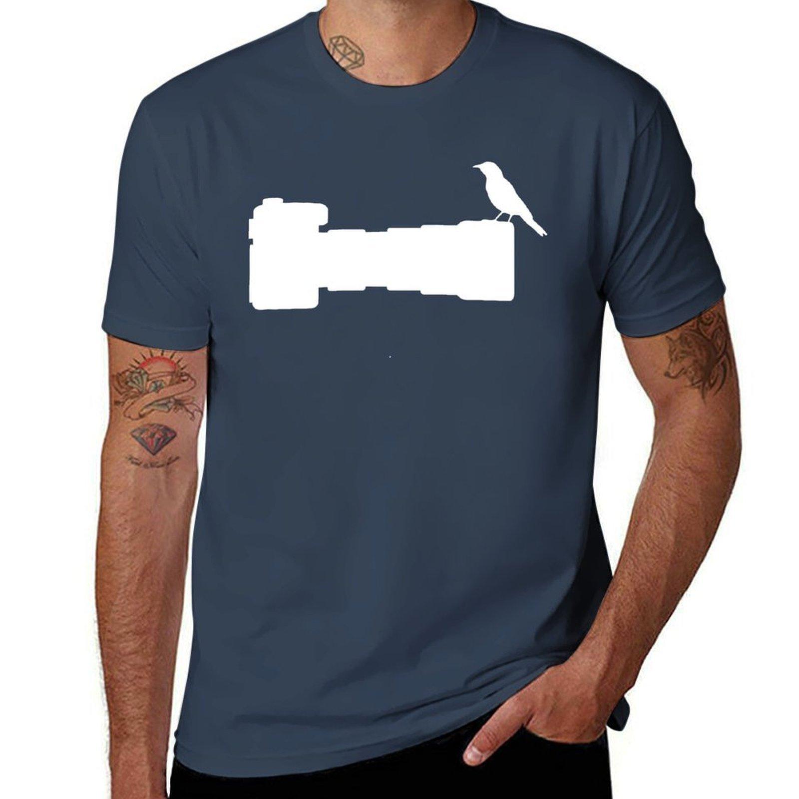 Bird Camera Photographer Tshirt Work Daily Short Sleeve Top S