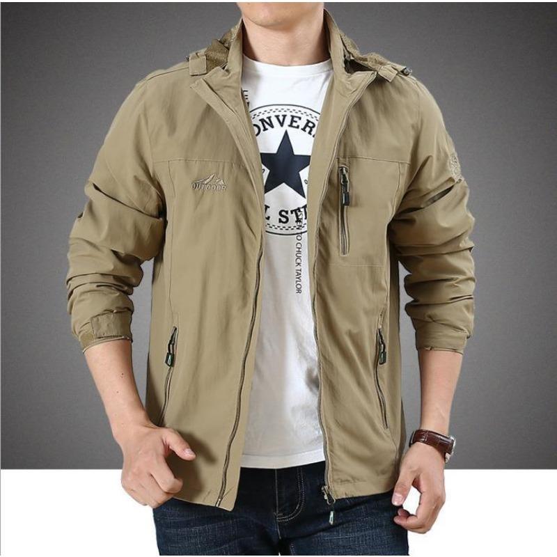 Chaqueta casual para hombre fina para exteriores holgada talla grande chaqueta deportiva