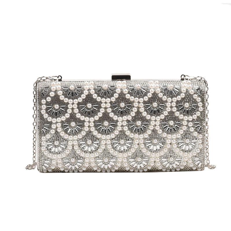 

Xiaoxiangfeng bag 2025 new European and American fashion rhinestone dinner bag women s crossbody chain one shoulder small square bag tide срібний