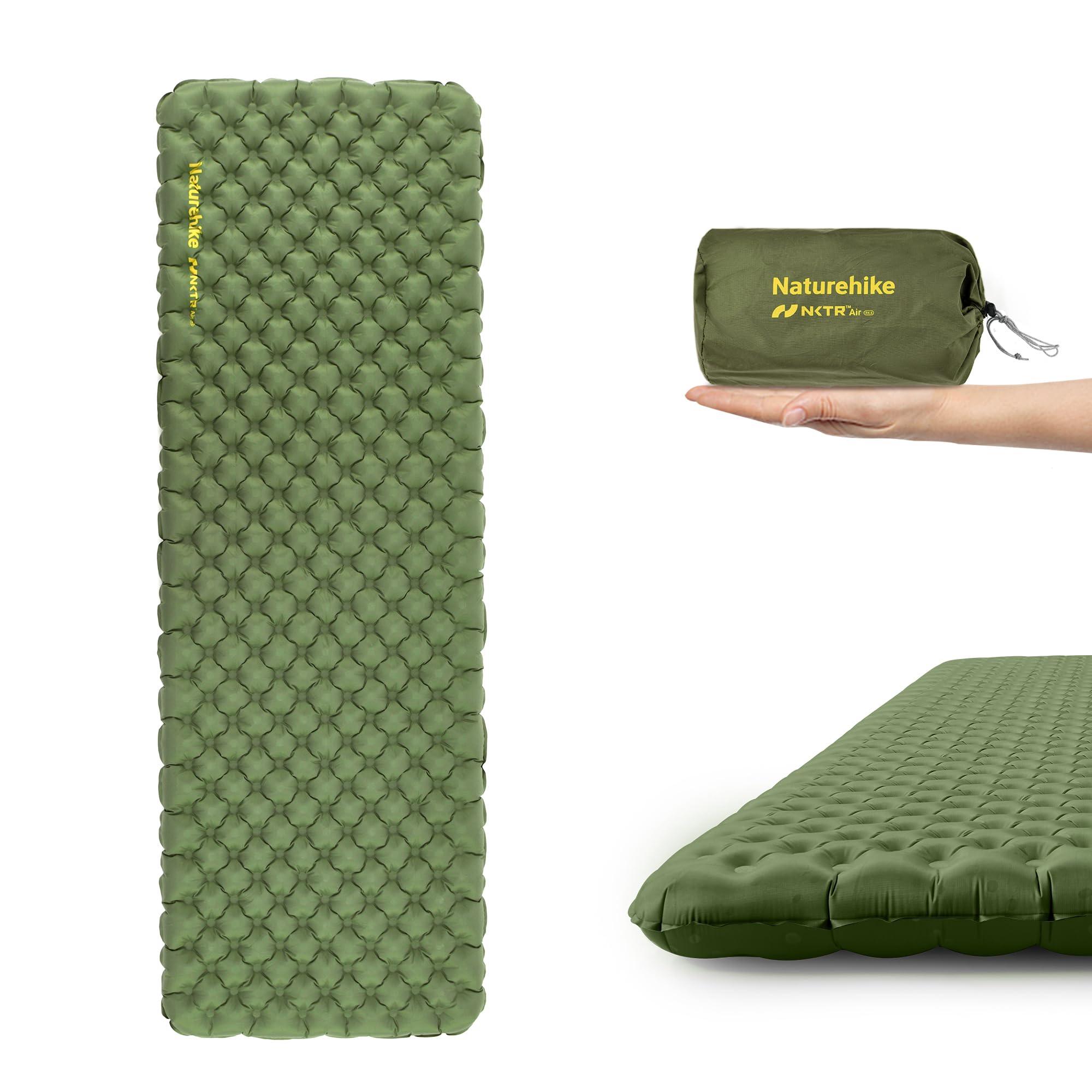 

Naturehike Air High inches Suitable for oz Easy to 4 Abrasion 20D Moisture Warm and Cold Inflatable Air Camping Sleeping in Disaster Prevention Guest