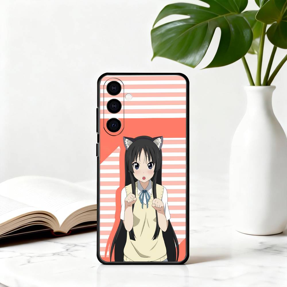 K-K-ON Mio Akiyama-KMA Phone Case For Samsung Galaxy A73,A72,A71,A70,A53,A52,A51,Soft Silicone Black Cover