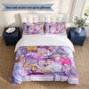 HUNTRIX 3‑Piece Bedding Set Soft Microfiber Duvet Cover Pillowcases Comfortable Bed Linen for Bedroom Decoration