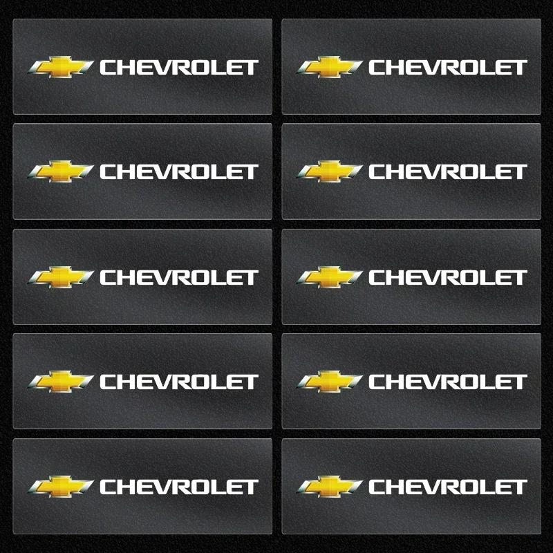 Car Steering Wheel Badge Stickers Car Door Handle Label Decal For Chevrolet Silverado Impala Malibu Cruze Camaro Blazer Spark