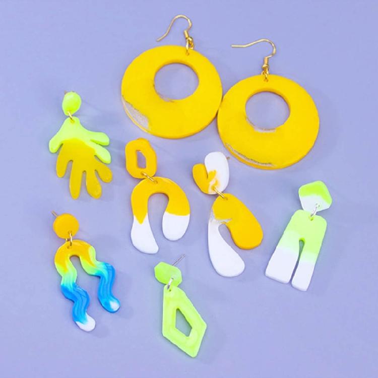 Unique Earring Silicone Molds Irregular Resin Jewelry Pendant Keychain Charm Mol