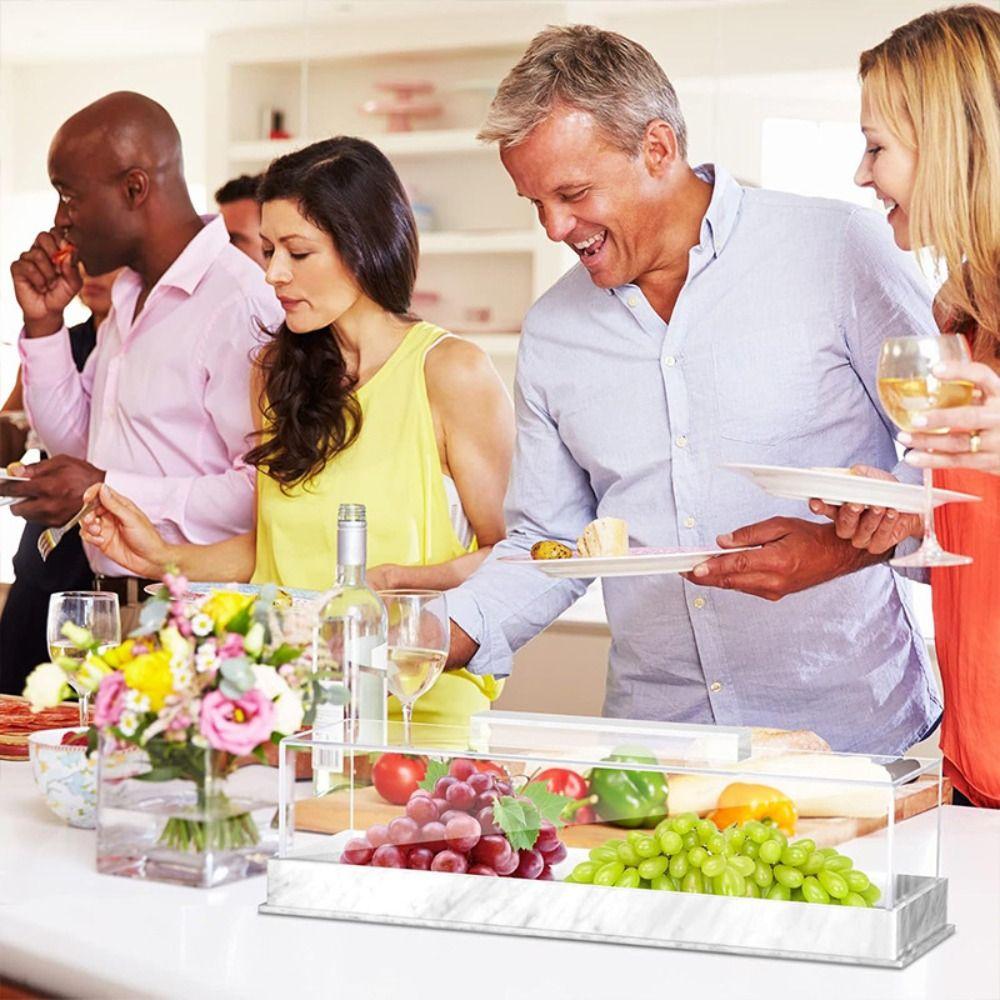 with Clear Lid Bakery Display Case Rectangular Bread Box  For Banquet Birthday Party Weddings