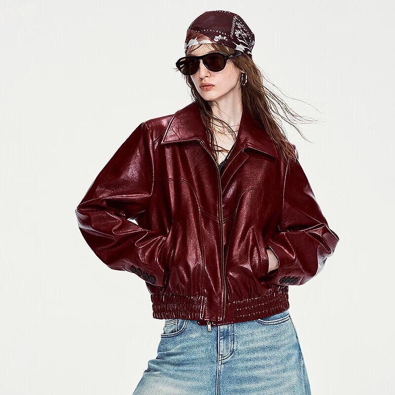 Liberté Series Vintage Moto-Style Faux Leather Jacket