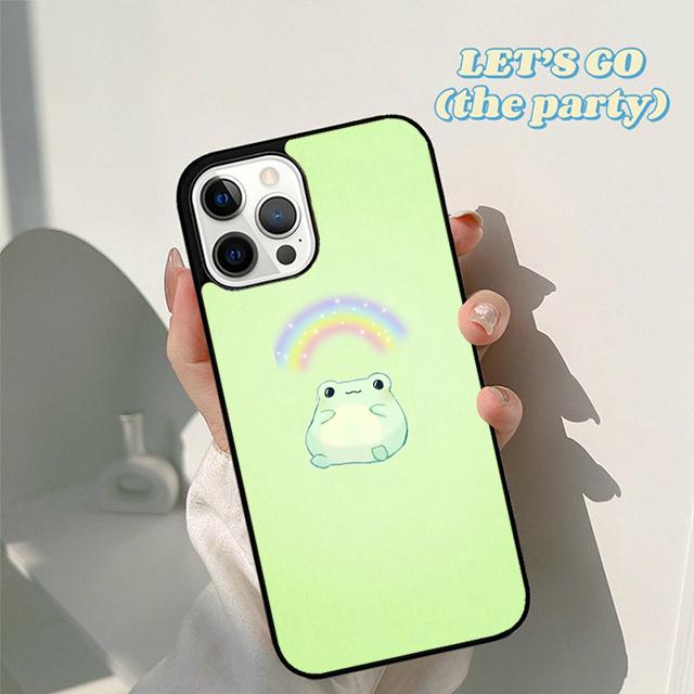 Autumu Mint Green Funny Frog Phone Case Cover for iPhone 17 Air 16 16e 15 12 11 13 14 Pro Max Apple Plus Coque