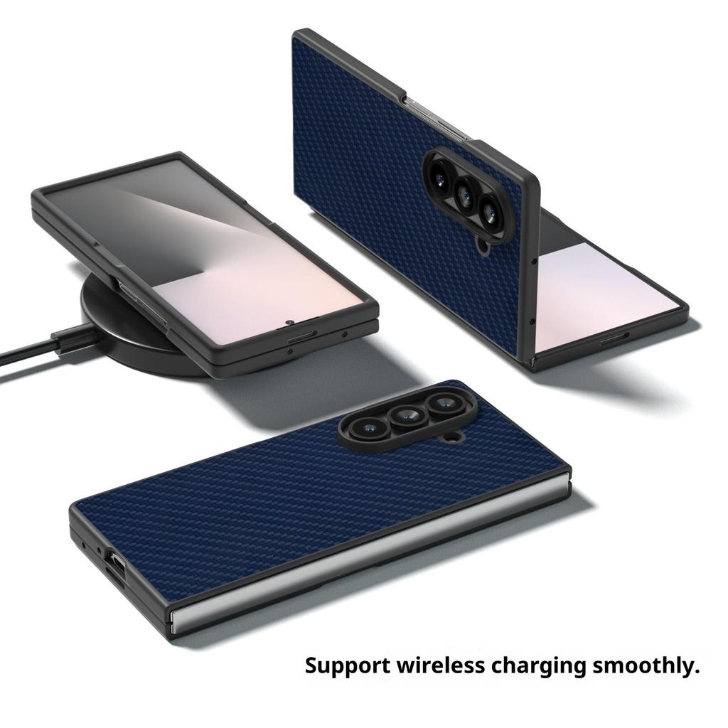 For Samsung Galaxy Z Fold7 5G Case Carbon Fiber Texture PU + PC Phone Cover