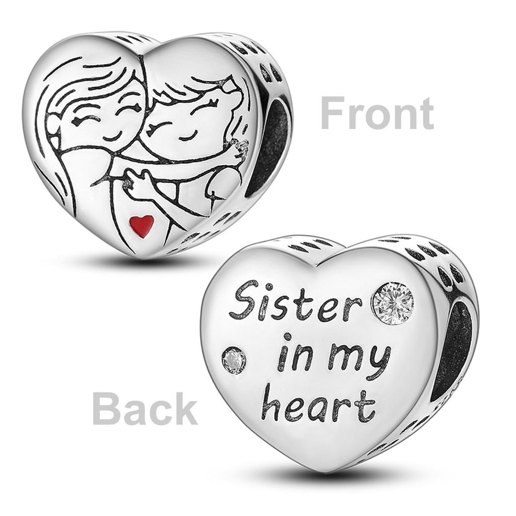 Copper Red Color Charms Bead Lipstick High Heels Heart Strawberry Dangle Fit Original Pandora Bracelet Diy Jewelry