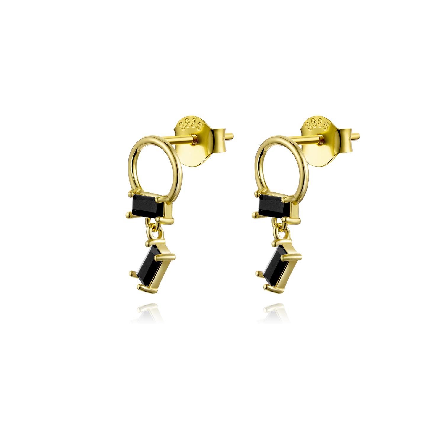 

ANDYWEN серьги-гвоздики из стерлингового серебра 925 пробы с черным цирконом, модные серьги-гвоздики в стиле рок-панк с CZ 2023, ювелирные изделия, драгоценности M