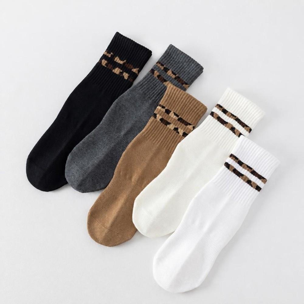 Breathable Pilates Socks for Women Cotton Mid Tube Socks Floor Socks  for Fitness Exercise