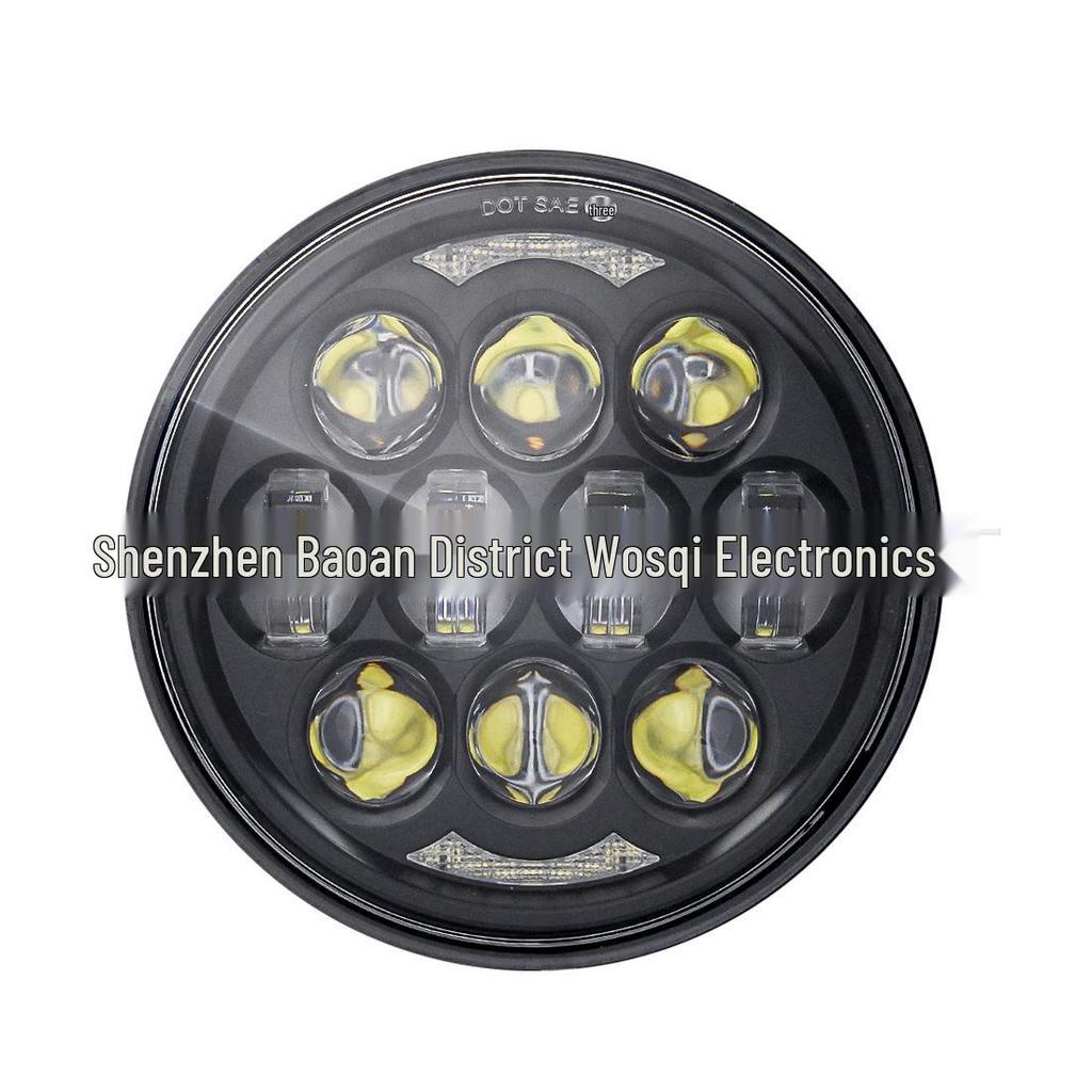 5.75" LED Headlight for Harley Motorcycles, 80W Super Bright with DRL High/Low Beam