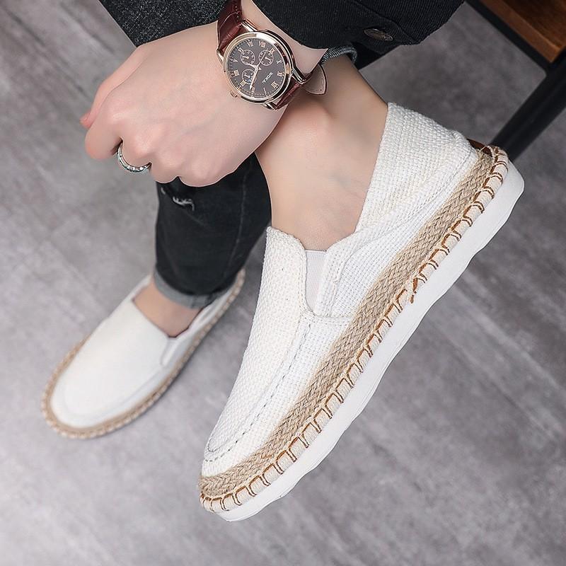 Fashion New Men Espadrille Shoes Summer Men Canvas Shoes Breathable Men's Casual Shoes Slip On Shoes Graffiti Espadrilles Footwear Flats