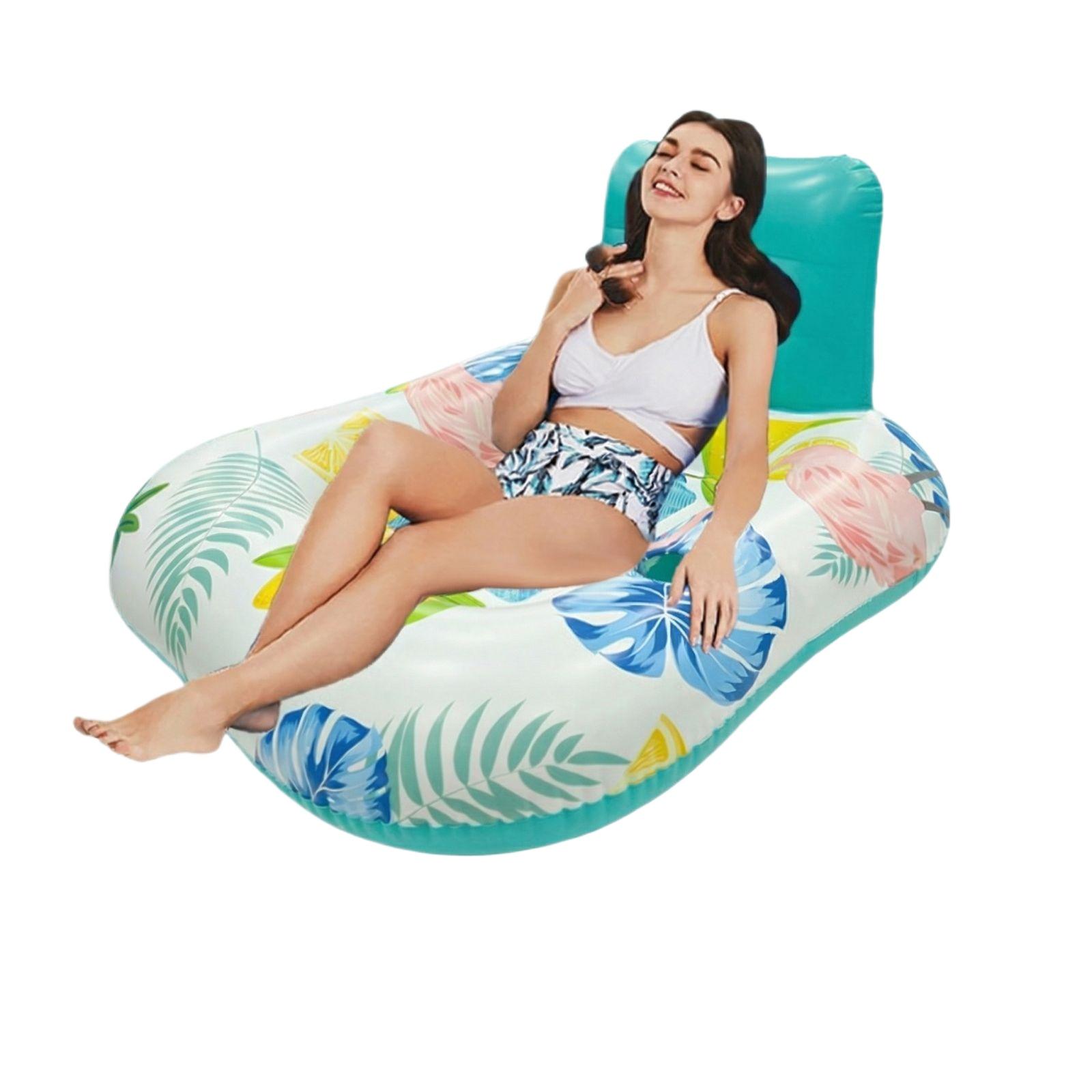Foldable Double-person Round Hole Leaf Float Inflatable Water Bed Water Play Toy Water Float One Size