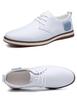 Men's White Hand-Stitched Chelsea Boots, Size 38-50, Rubber Sole, Fashionable Business Casual Shoes