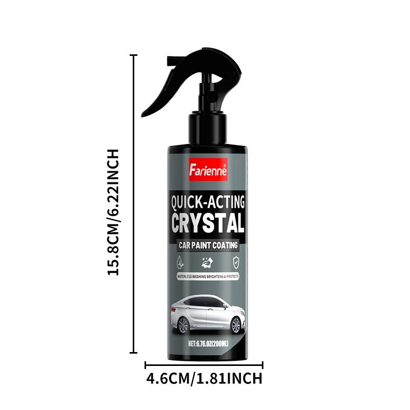 3 In1 Car Quick Ceramic Nano Spray Crystal Coating Liquid Hydrophobic Anti-Scratches Car Wax Paint Care Scratch Remover