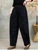 Trendy High-Waisted Wide-Leg Harem Pants for Middle-Aged & Elderly Women - Retro, Loose, Elastic & Flattering Fit