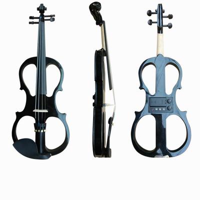 High-Quality Black Electroacoustic Handmade Violin