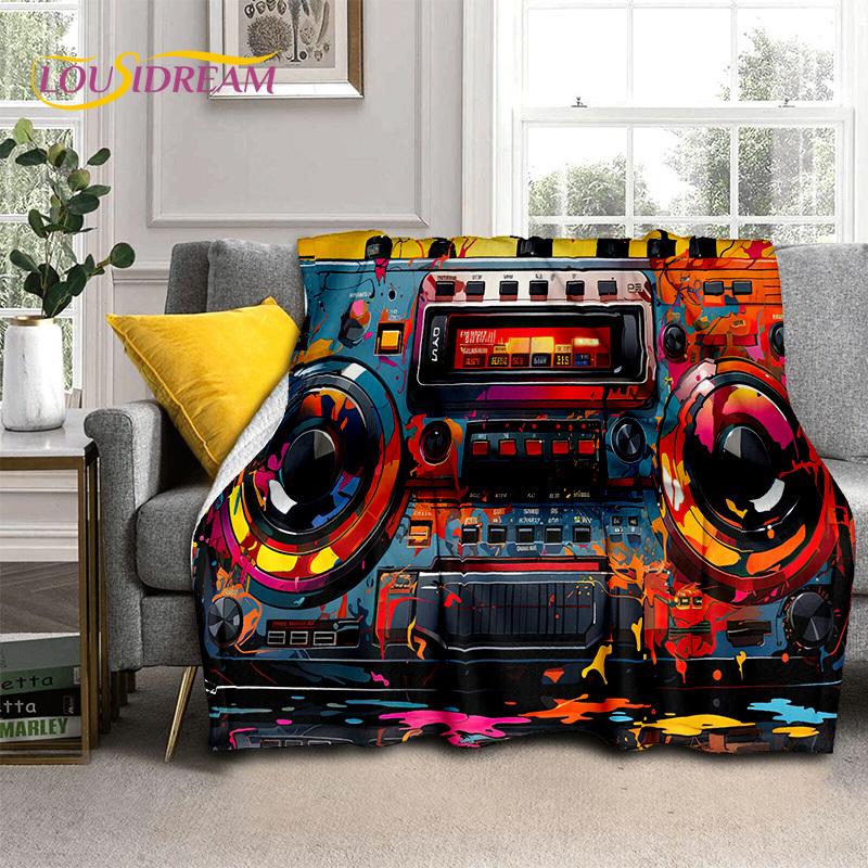 Note Music Colorful Musical Score Cartoon Blanket,Soft Throw Blanket for Home Bedroom Bed Sofa Picnic Travel Office Cover Child