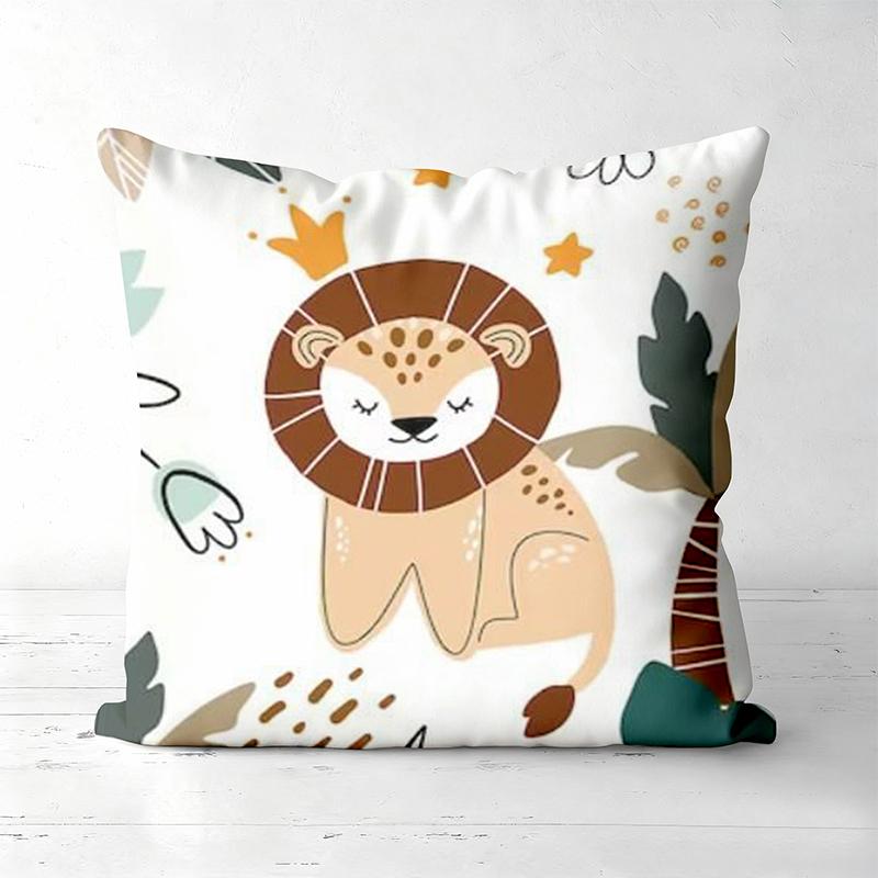 Cute Animal Patterned Cushions for Home Decor Polyester pillowcase, sofa decorative cushion cov Headboard Pillow