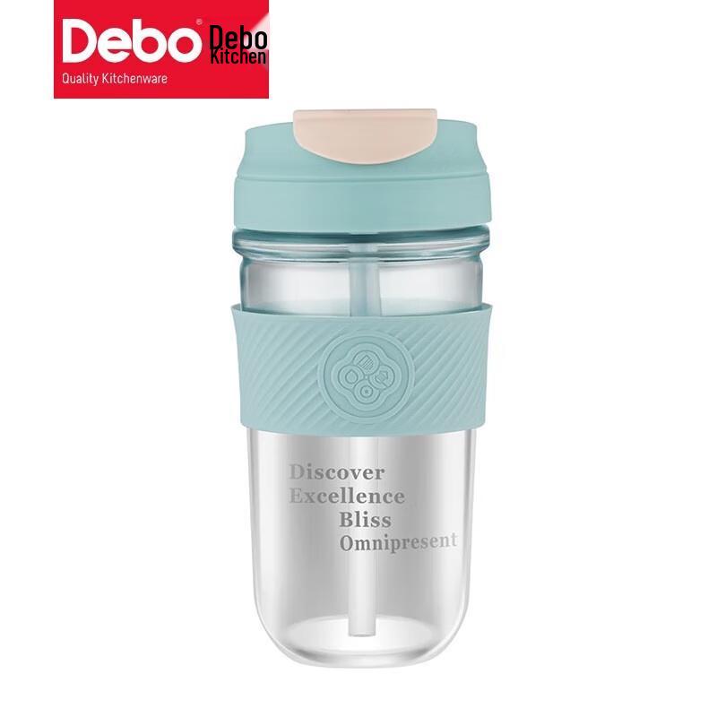 Debo Adelaide 520ml Double-Wall Borosilicate Glass Straw Cup