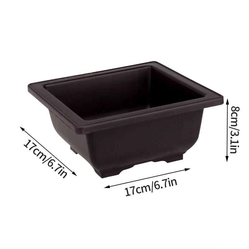 Flowerpots Imitation Purple Clay Succulent Plants Pots Outdoor Garden Landscape Bonsai Pot Trays Rectangular Square Planter