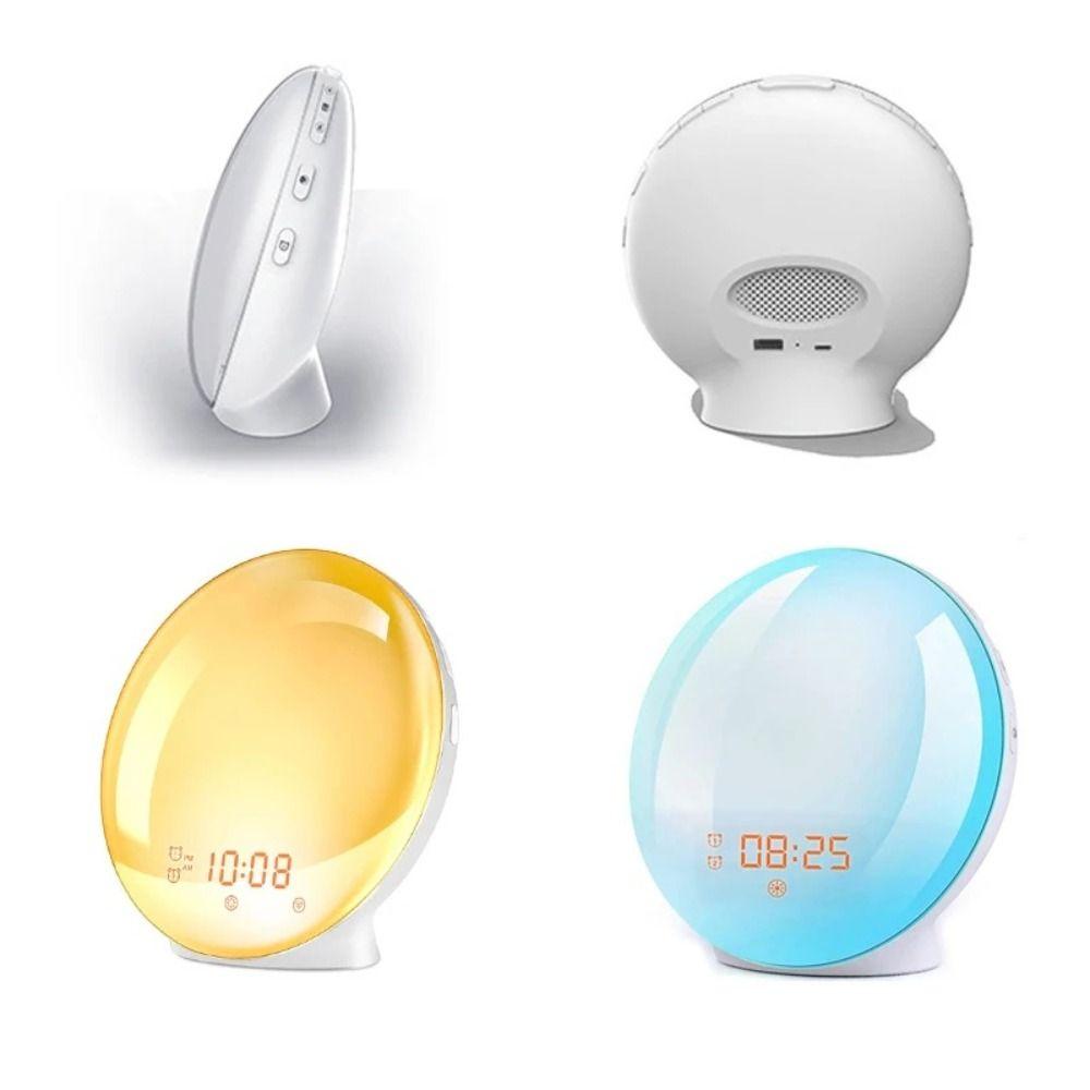 Sunrise Simulation Sunrise Alarm Clock 7 Colors Sleep Nightlight Wake Up Light Clock  Sleep Aid
