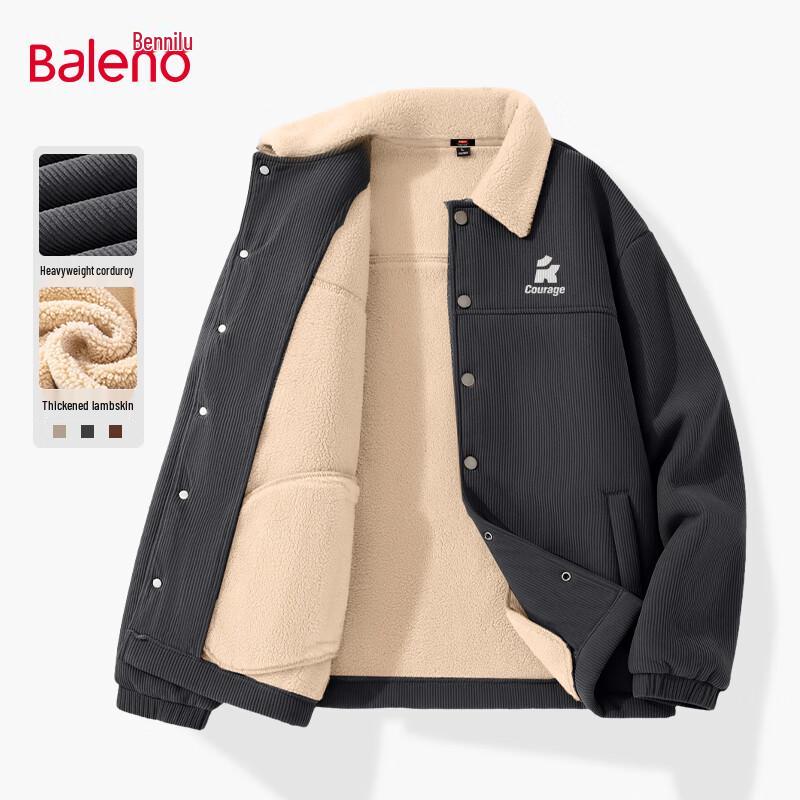 Baleno Men's Fleece-Lined Corduroy Jacket