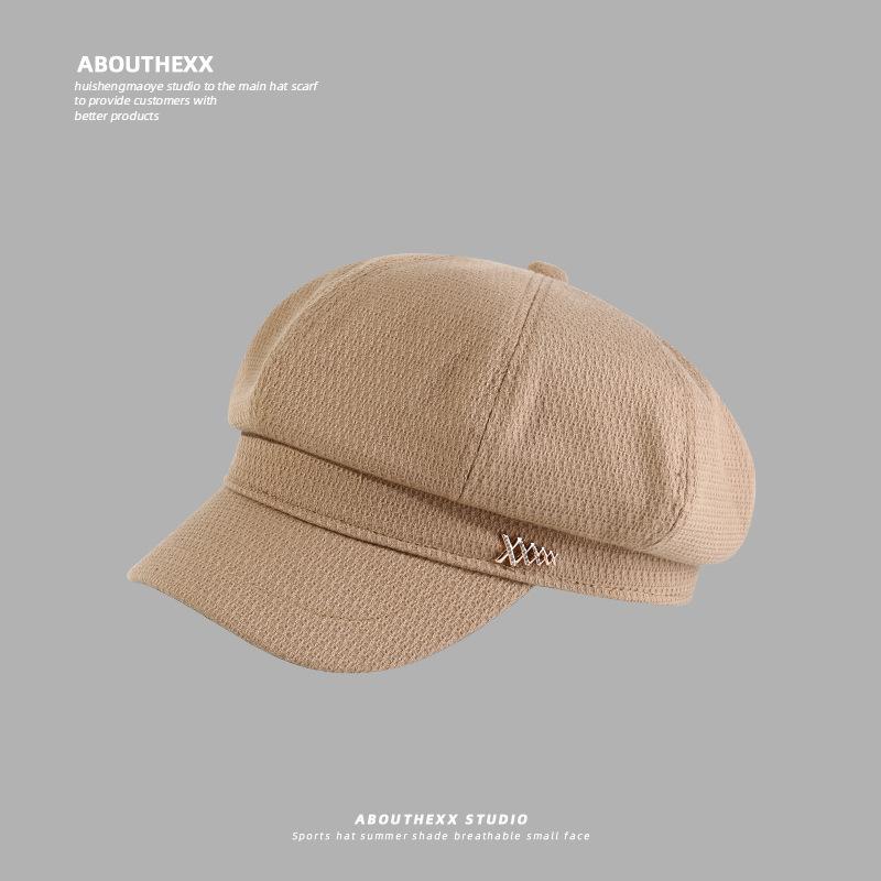 

Маленькая восьмиугольная шляпа Японский и британский ретро литературный берет Универсальная газетная детская шапка Тренд M（56-58cm）