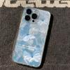 Blue Premium Butterfly Soft Clear Phone Case For Iphone 16 15 14 13 12 11 Pro Max Cover For Iphone 16 Plus X XS Max XR 7 8 Case